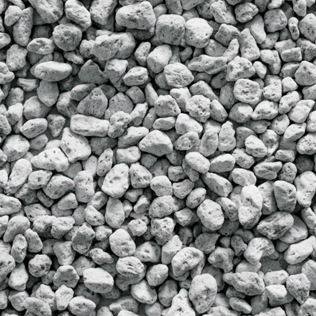 A close up look at small grain pumice.